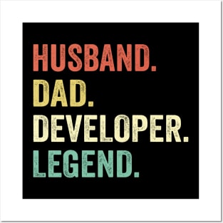 Husband Dad Web Developer Legend Posters and Art